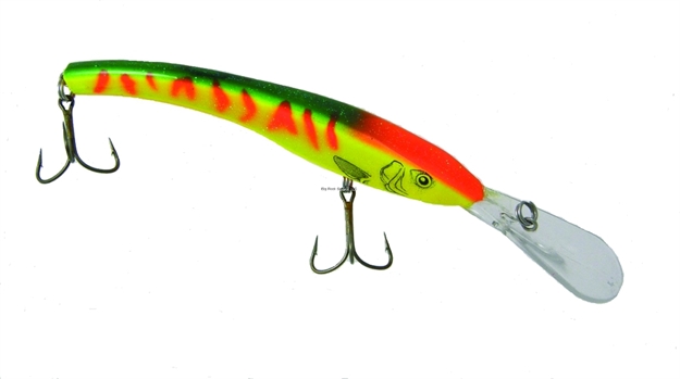 Picture of Reef Runner Skinnystick 300 Trolling Plug, 21 - 24 FT Trolling Depth,, 6 1/8", 1/2 Oz, Red Hot Tiger