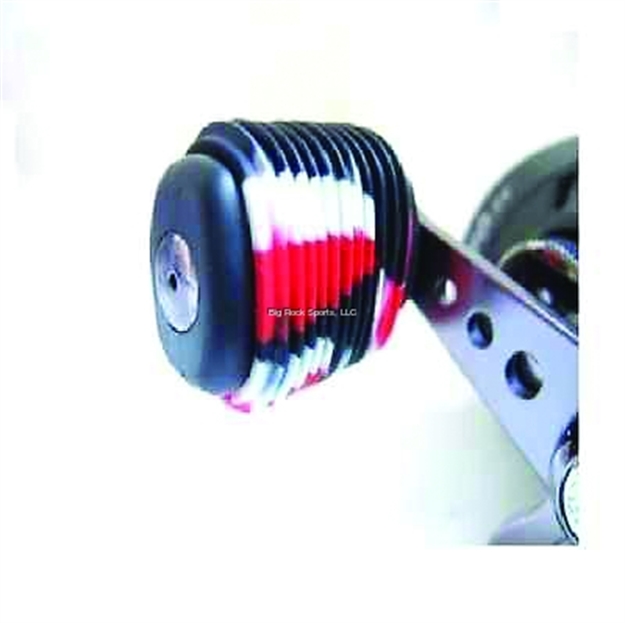 Picture of Reel Grip Slip ON Rubber Reel Handle Knob Cover, 2 Pc, Black/Red