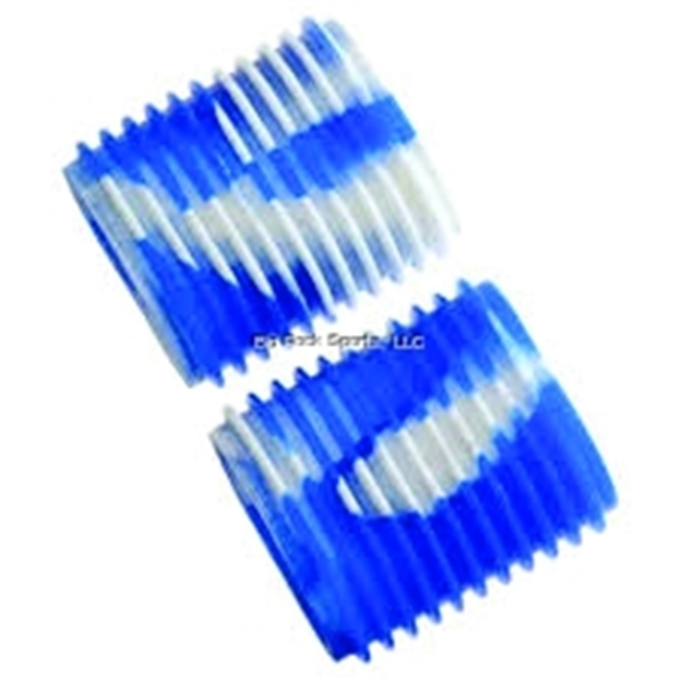 Picture of Reel Grip Slip ON Rubber Reel Handle Knob Cover, 2 Pc, Blue/White