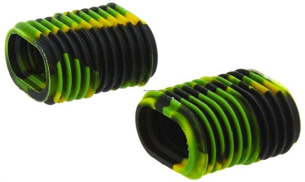 Picture of Reel Grip Slip ON Rubber Reel Handle Knob Cover, 2 Pc, Green/Yellow Tie Dye