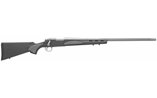 Picture of  Remington Firearms (New) R84342 700 Varmint SF Full Size 22-250 Rem 5+1 26" Polished Fluted Stainless Steel Barrel & Receiver, Matte Black W/Gray Panels Fixed Hogue Overmolded Stock, Right Hand
