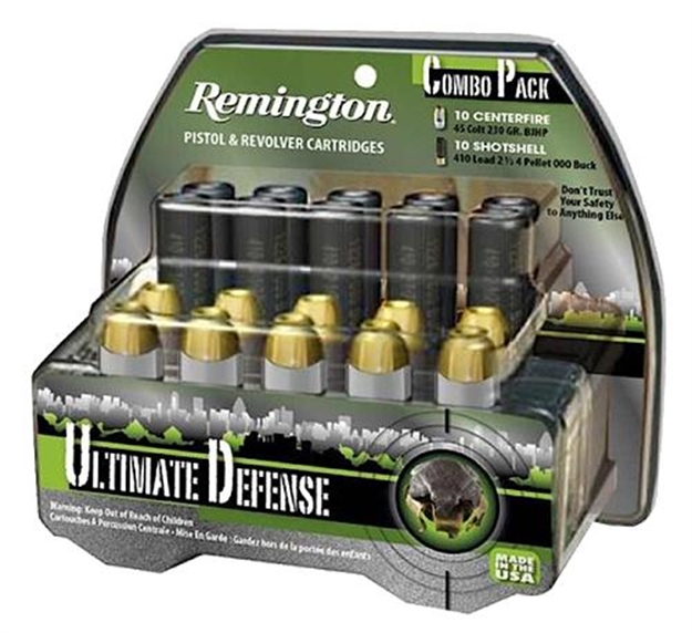 Picture of Rem Ammo Hd45c410 HD 45Lc/410 230Gr Bjhp Nickel Plated 20 Box/10Case