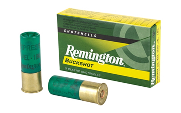 Picture of Remington Express Shotgun Ammo 12 Ga, 2-3/4 In, 1B, 16 Pellets, 1250 Fps, 5 Rounds, Boxed 12B1