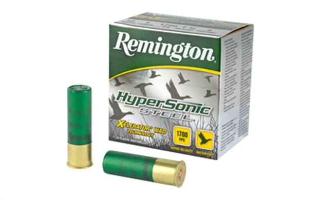 Picture of Remington Hypersonic Steel Shotshell 12 Ga, 3 In, No. 4, 1-1/4Oz, 1700 Fps, 25 Rnd Per Box HSS12M4