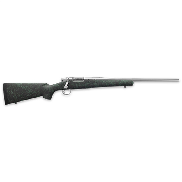 Picture of Remington Arms Firearms R85970 Model Seven  308 Win 4+1 Cap 20" Satin Stainless Rec/Barrel Black Fixed HS Precision Stock With Spruce-Green Webbing Right Hand (Full Size)