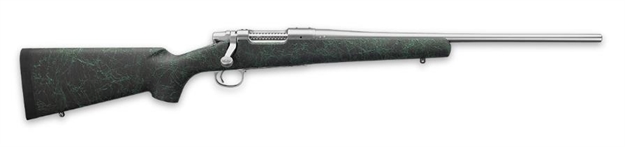 Picture of Remington Arms Firearms R85972 Model Seven  7Mm-08 Rem 4+1 Cap 20" Satin Stainless Rec/Barrel Black Fixed HS Precision Stock With Spruce-Green Webbing Right Hand (Full Size)