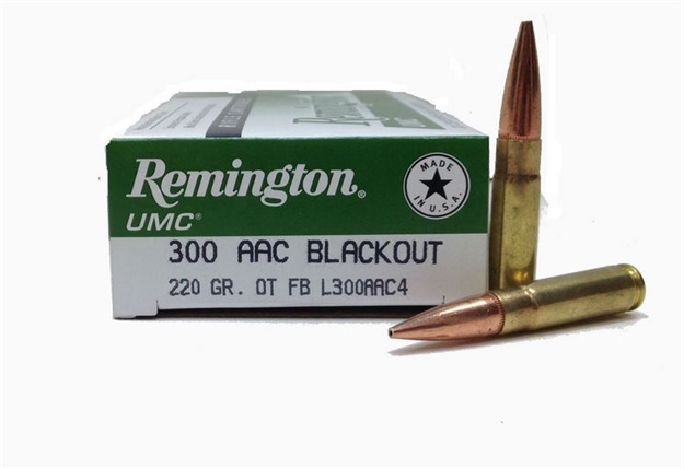 Picture of Remington Sub-Sonic Ammo Rifle Ammo 300 Aac, Open Tip Flat Base, 220 Grains, 1015 Fps, 20, Boxed 047700414805