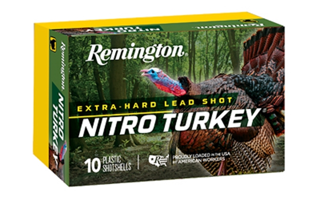 Picture of Remington Nitro Turkey Magnum Loads Shotshell 12 Ga, 3 In, No. 6, 1-7/8Oz, Max Dr, 1210 Fps, 10 Rnd Per Box NT12H6 047700346601