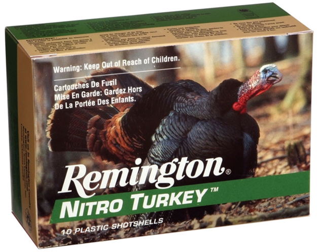 Picture of Remington Nitro Turkey Magnum Loads Shotshell 12 Ga, 3 In, No. 4, 1-7/8Oz, Max Dr, 1210 Fps, 10 Rnd Per Box NT12H4 047700346502