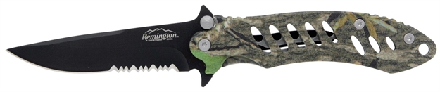 Picture of Remington 18214 F.A.S.T. Folder Stainless/ Black Finish Straight/Serrated Edge