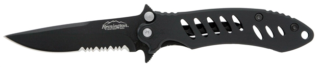 Picture of Remington 18219 F.A.S.T. Folder Stainless/ Black Finish Straight/Serrated Edge