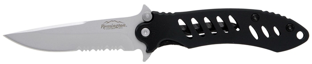 Picture of Remington 18220 F.A.S.T. Folder Stainless/ Black Finish Straight Point Blade Ano