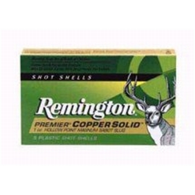 Picture of Remington Premier Copper Solid Sabot Slugs 20 Ga, 2-3/4 In, 5/8 Oz, 1500 Fps, 5 Rnd Per Box