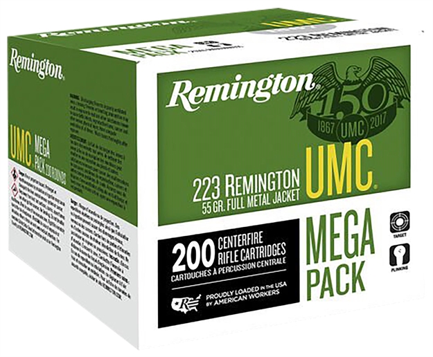 Picture of Remington Ammunition 23775 Umc Mega Pack 223Rem 45Gr Jacketed Hollow Point 200 Per Box/4 Case L223R7A 047700364506