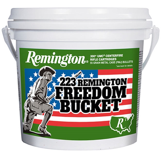 Picture of Remington Ammunition 23897 Umc Freedom Bucket 223Rem 55Gr Full Metal Jacket 300 Per Box/4 Case L223R3BC