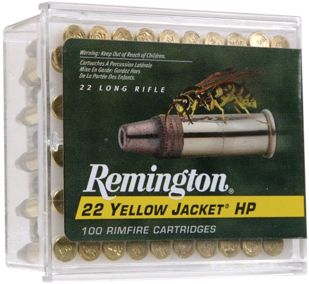 Picture of Remington Ammunition 21280 Yellow Jacket Rimfire 22Lr 33Gr Truncated Cone Hollow Point 100 Per Box/50 Case 1700 047700481104