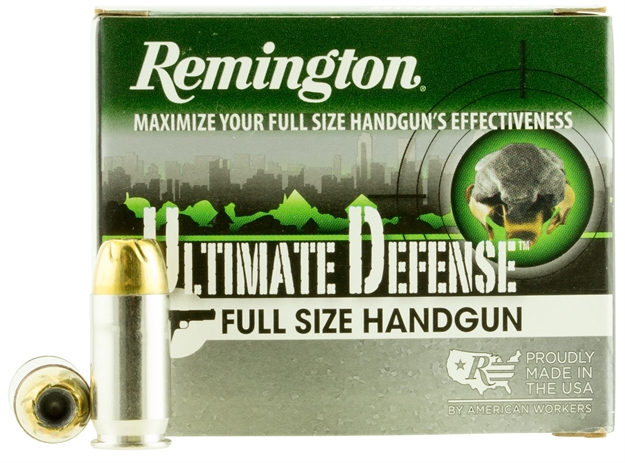 Picture of Remington Ammunition 28971 Ultimate Defense Full Size Handgun 45Acp 185Gr Brass Jacketed Hollow Point 20 Per Box/25 Case HD45APA 047700473000