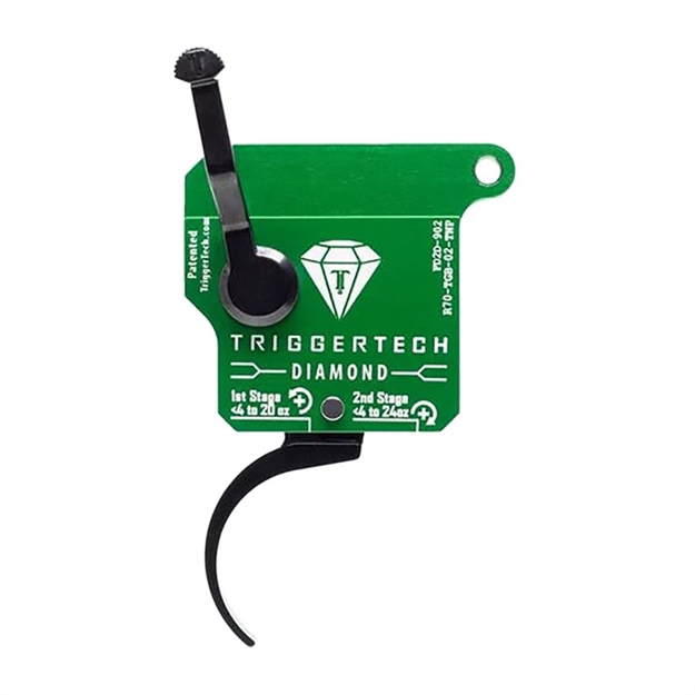 Picture of  Triggertech R70tgb02tnp Diamond  Two-Stage Pro Curved Trigger With 0.50-2.80 Lbs Draw Weight & Green W/Black Parts Finish For Remington 700 Right 885768001847