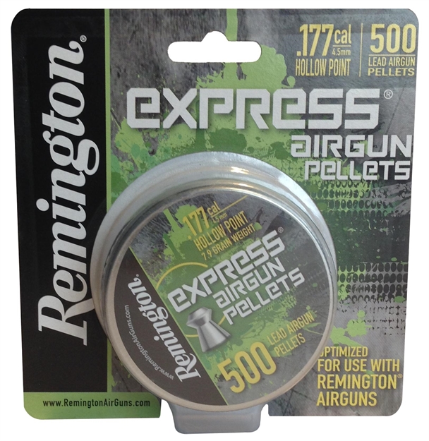 Picture of Remington Airguns 89309 Express Pellets 177 Cal Hollow Point 500 Count .177 Pell