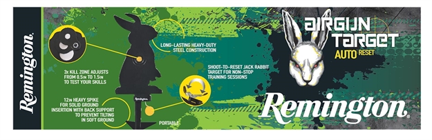 Picture of Remington Airguns 89344 Auto-Resetting Airgun Target Jack Rabbit Black/Orange