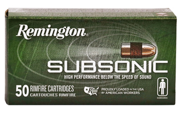 Picture of Remington Ammunition 21135 Subsonic Rimfire 22Lr 40Gr Plated Hollow Point 50 Per Box/100 Case S22HPA