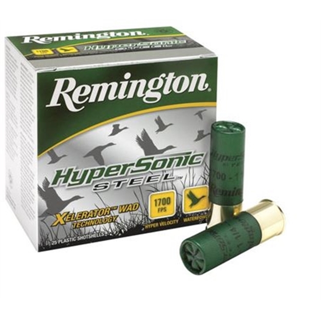 Picture of Remington Hypersonic Steel Shotshell 12 Ga, 3 In, No. Bb, 1-1/4Oz, 1700 Fps, 25 Rnd Per Box HSS12MB