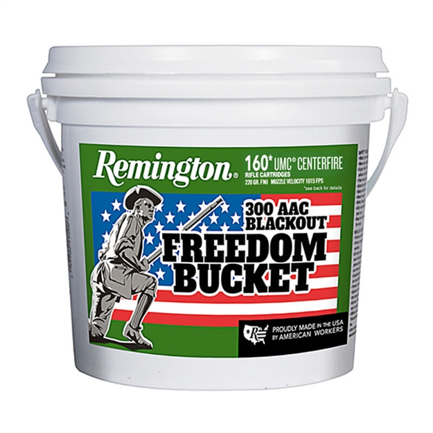 Picture of  Remington Ammunition 20111 Umc Freedom Bucket 300Blackout 220Gr Open Tip Flat Base 160 Per Box/4 Case