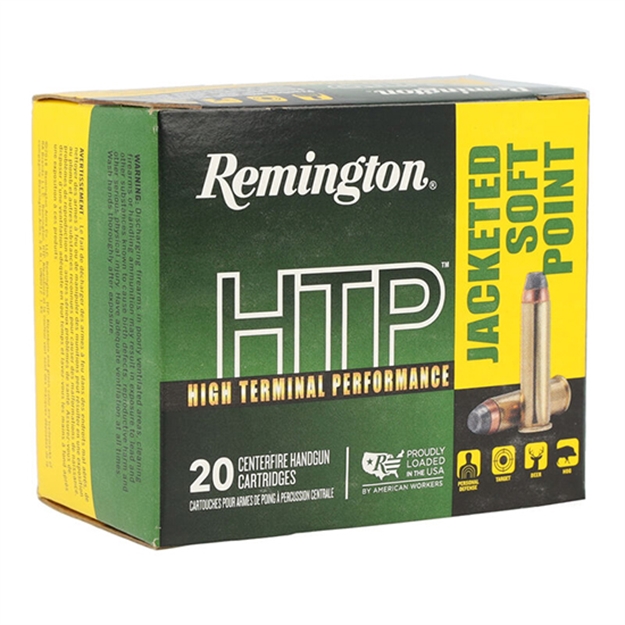 Picture of  Remington Ammunition 23002 Htp  44Remmag 240Gr Jacketed Soft Point 20 Per Box/25 Case 047700486802