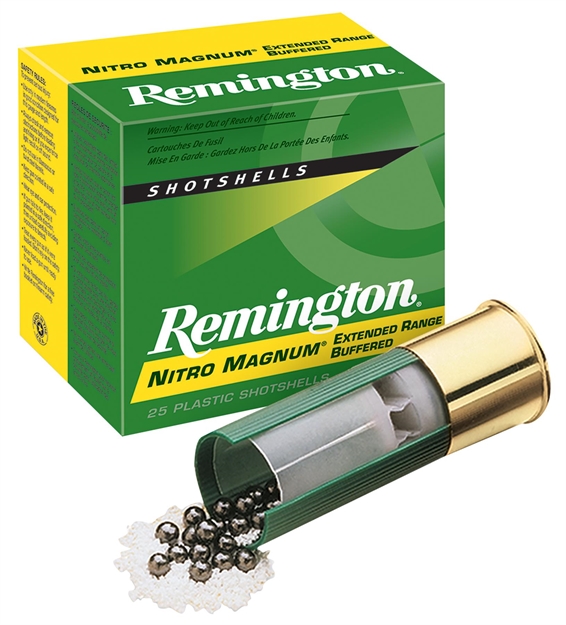 Picture of Remington Nitro Mag Buffered Magnum Loads Shotshell 12 Ga, 2-3/4 In, No. 2, 1-1/2 Oz, Max Dr, 1260 Fps NM12S2 047700012704