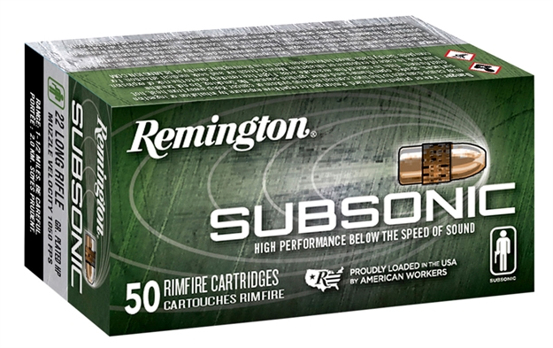 Picture of Remington Ammunition 21135 Subsonic Rimfire 22Lr 40Gr Plated Hollow Point 50 Per Box/100 Case S22HPA 047700000206