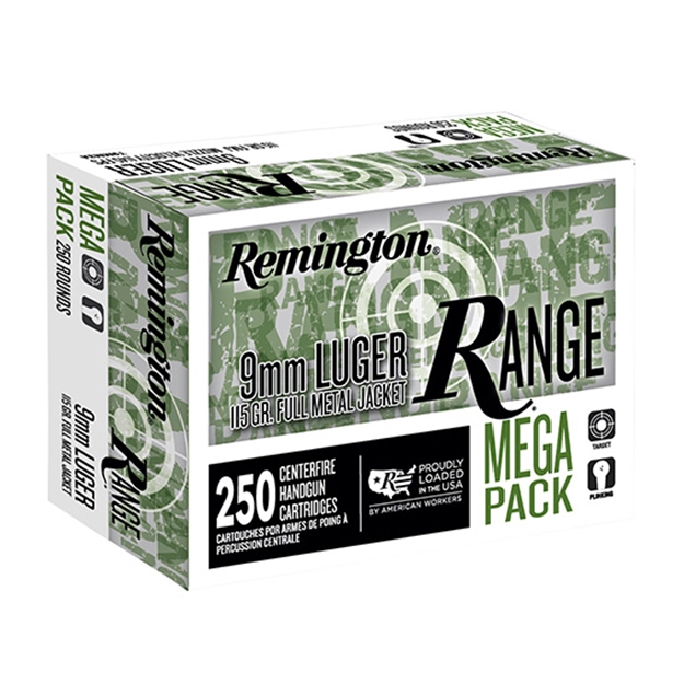 Picture of Remington Ammo Range 9Mm 115Gr Fmj 250/Box 1000Rd/Case T9MM3A