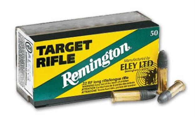 Picture of Remington/Eley Targe Rimfire Ammunition Re22t, 22 Long Rifle, Lead Round Nose (Rn), 40 Gr, 1085 Fps, 50 Rd/Bx