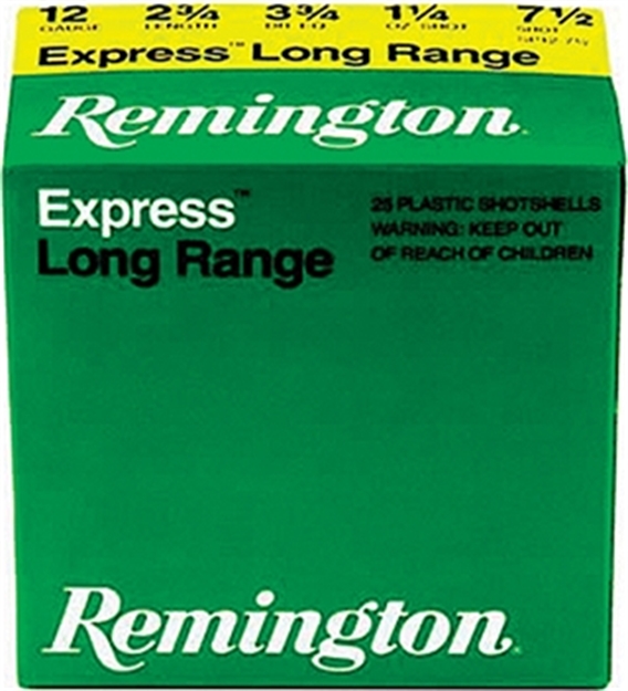 Picture of Remington Express Extra Long Range Shotshell 12 Ga, 2-3/4 In, No. 5, 1-1/4Oz, 3-3/4 Dr, 1330 Fps, 25 Rnd Per Box SP125 047700015408