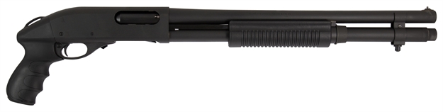 Picture of Remington Firearms 81191   
Pump 12 Gauge 18.5" 3" 6+1 Synthetic Pistol Grip Black Stk Black