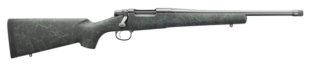 Picture of Remington Firearms 85932 Model 7  308 Win 4+1 16.50" TB Black W/Green Webbing Fixed HS Precision W/Aluminum Bedding Stock Matte Blued Right Hand