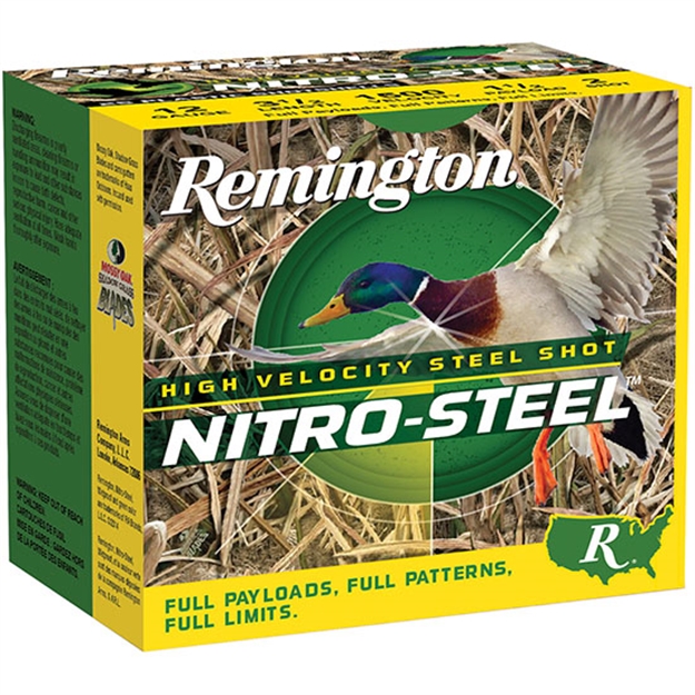 Picture of Remington Nitro Steel High-Velocity Shotshell 12 Ga, 3 In, No. T, 1-3/8Oz, Mag Dr, 1300 Fps, 25 Rnd Per Box NS12HMT