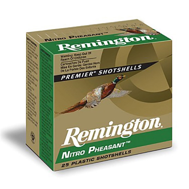 Picture of Remington Nitro Pheasant Loads Shotshell 12 Ga, 2-3/4 In, No. 5, 1-3/8Oz, Max Dr, 1300 Fps, 25 Rnd Per Box NP12M5 047700347103