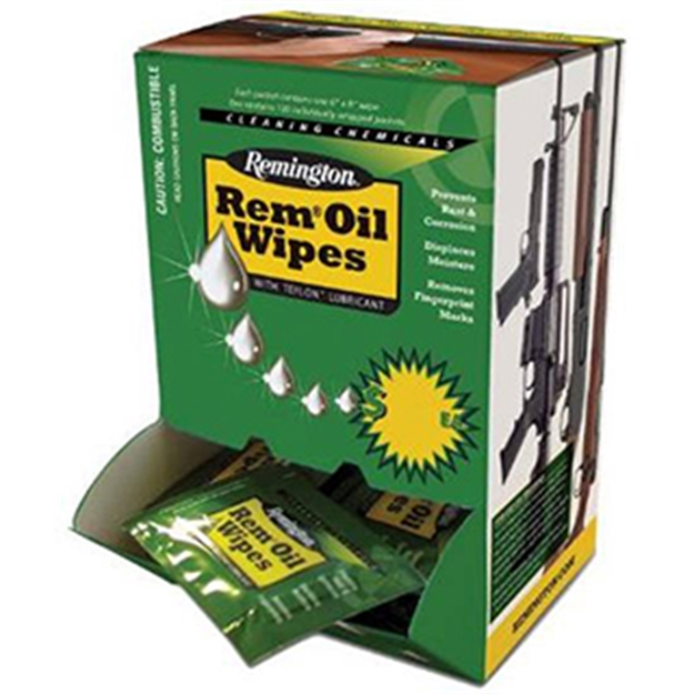 Picture of Remington Oil Wipes 6X8 Case OF 100 Wipes