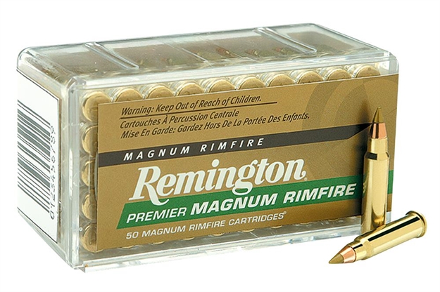 Picture of Remington Ammunition 21184 Premier Magnum Rimfire 22Wmr 33Gr Accutip V 50 Per Box/40 Case PR22M1