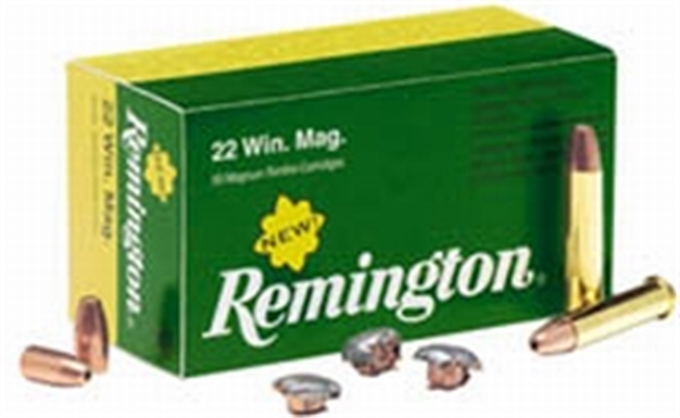 Picture of Remington Ammunition 21170 Magnum Rimfire  22Wmr 40Gr Jacketed Hollow Point 50 Per Box/40 Case R22M1 047700008301