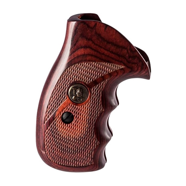 Picture of  Pachmayr 63020 Renegade Grip Checkered Rosewood Laminate With Finger Grooves For S&W K/L Frame 034337630203