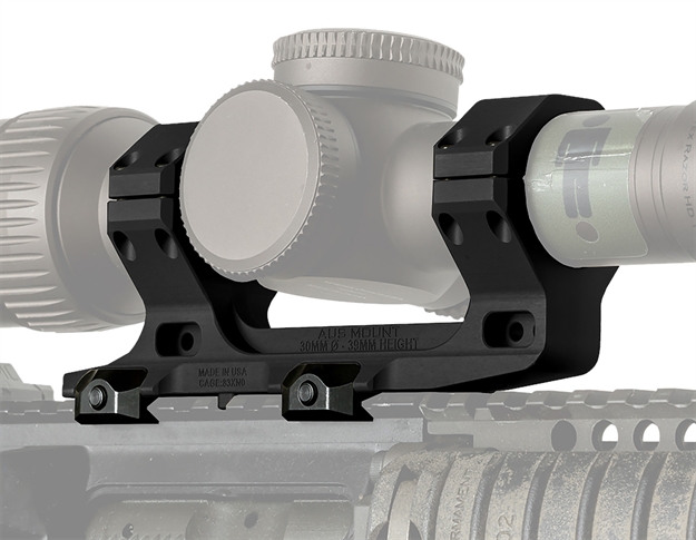 Picture of Reptilia Llc 100116 Aus Optic Mount Black 7075-T6 Aluminum 30Mm Tube Mil-Spec 1913 Picatinny Rail Mount 100-116 850022282133