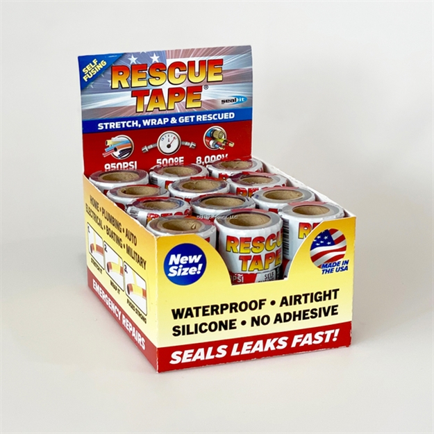 Picture of Rescue Tape 36 Rolls 1" X 5'  Assortment W/Displayer, Black & Clear