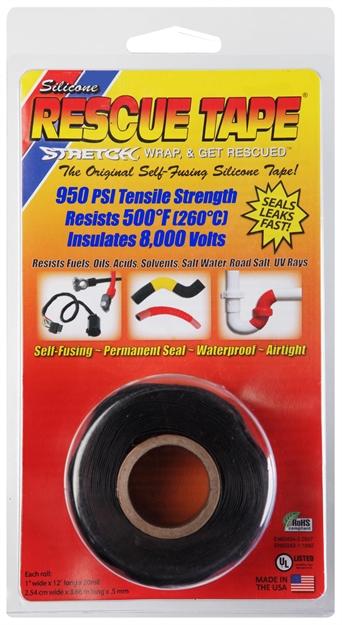 Picture of Rescue Tape Black Clamshell