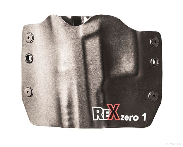 Picture of Rex Zero1s Holster, Owb, Black, Logo, Kydex, LH