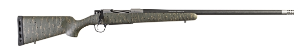 Picture of Christensen Arms Ca10299a14313 Ridgeline  7Mm-08 Rem 4+1 24" Carbon Fiber/Threaded Barrel, Natural Stainless, Green With Black/Tan Webbing Stock CA10299-A14313 810651028434