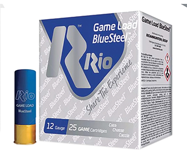 Picture of Rio Ammunition Blue Steel 12G 2.75" Max DR 1 1/8Oz   #3 GLBS32-3@