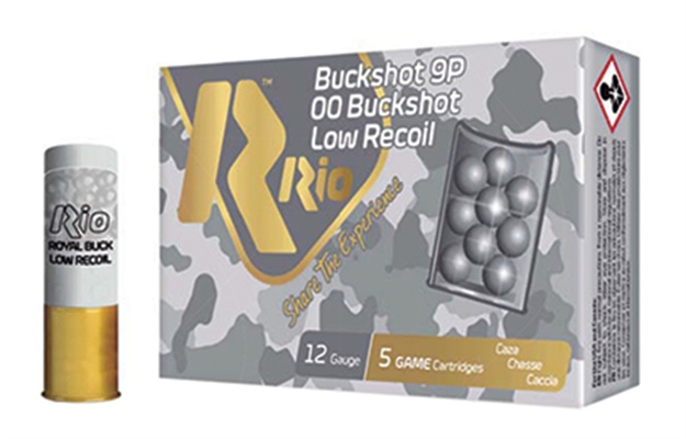 Picture of Rio Ammunition Buckshot Royal 12G 2.75" 9Pel Lrecoil#00 RBLR129@