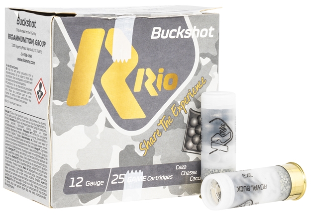Picture of Rio Ammunition Rb12925 Royal Buck  12 Gauge 2.75" 9 Pellets 00 Buck Shot 25 Bx/ 10 CS