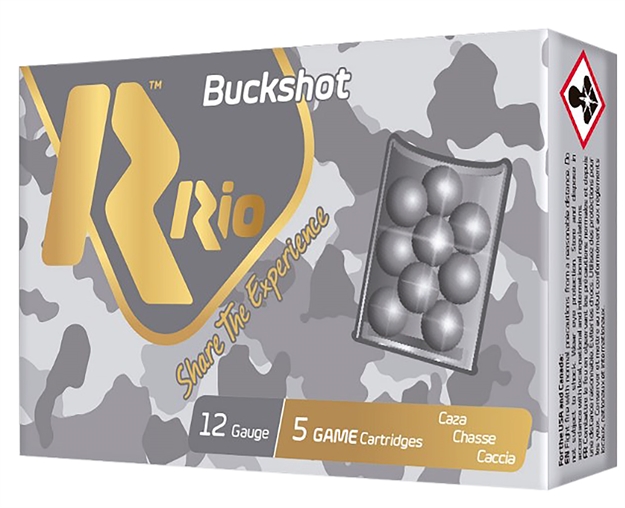 Picture of  Rio Ammunition Rb12925 Royal Buck  12Gauge 2.75" 00Buck Shot 25 Per Box/10 Case 8435101621724